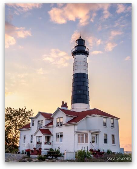 Big Sable Point Light and Keepers House Fine Art Metal Print