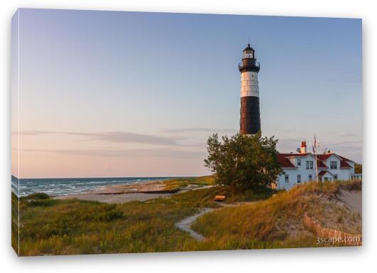 Historic Big Sable Point Light and Keepers house Fine Art Canvas Print