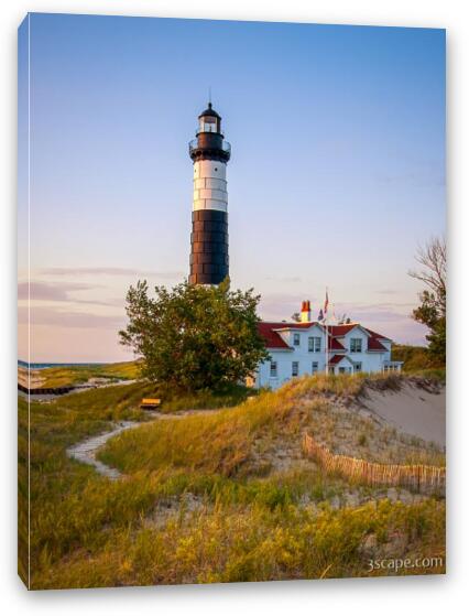 Historic Big Sable Point Light and Keepers House Fine Art Canvas Print