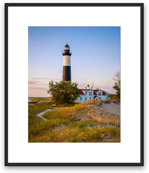 Historic Big Sable Point Light and Keepers House Framed Fine Art Print