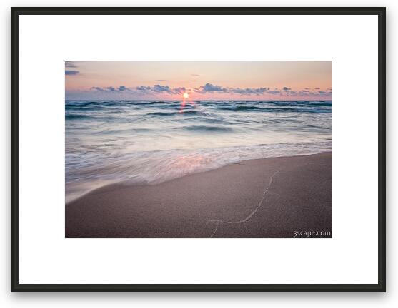 Ludington Beach Sunset Framed Fine Art Print