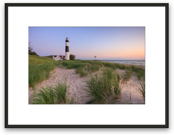 Ludington Beach and Big Sable Point Lighthouse Framed Fine Art Print