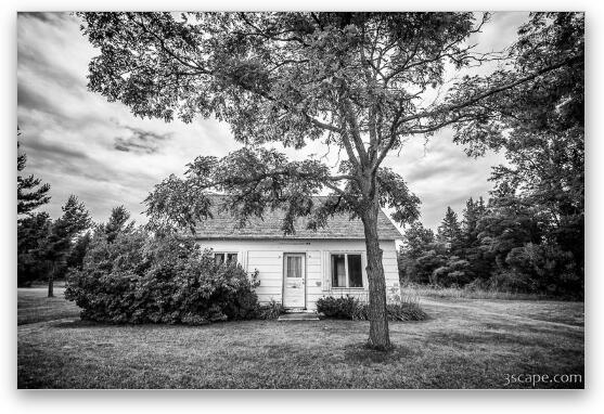 This Old House - Black and White Fine Art Metal Print