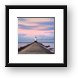 Ludington North Breakwater Light Sunrise Framed Print