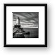Ludington Light Black and White Framed Print