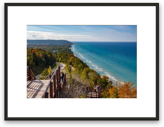 Lake Michigan Shoreline from Arcadia Overlook Framed Fine Art Print
