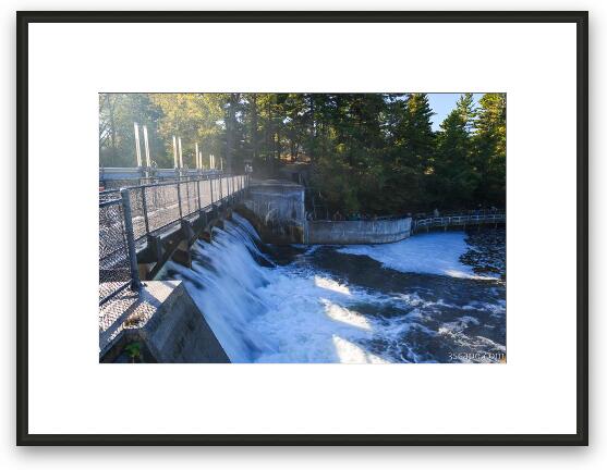 Hamlin Lake Dam Framed Fine Art Print