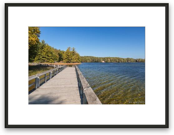 Boardwalk Along Hamlin Lake Framed Fine Art Print