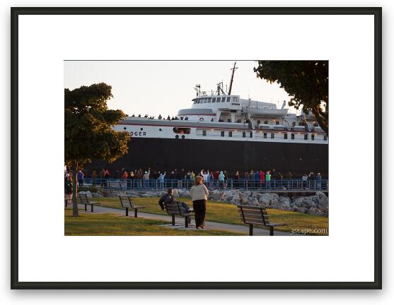 Last SS Badger Ferry for the Season Framed Fine Art Print