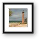 Little Sable Point Lighthouse on a Cloudy Day Framed Print