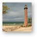 Little Sable Point Lighthouse on a Cloudy Day Metal Print