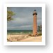 Little Sable Point Lighthouse on a Cloudy Day Art Print