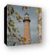 Fall Leaves around Little Sable Point Lighthouse Canvas Print