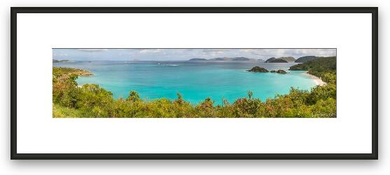 Trunk Bay Panoramic Framed Fine Art Print