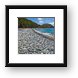 Blue Cobblestone Beach Framed Print
