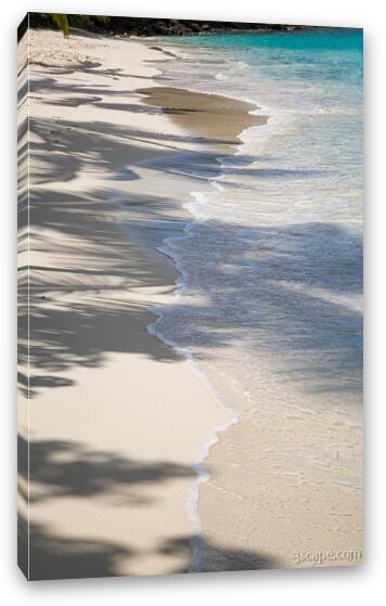 Clean white sand on Salomon Beach Fine Art Canvas Print