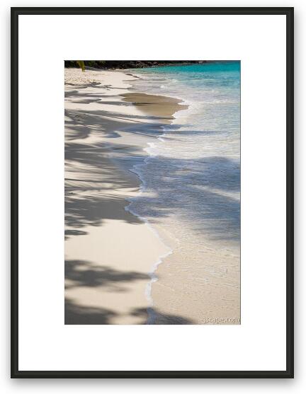 Clean white sand on Salomon Beach Framed Fine Art Print