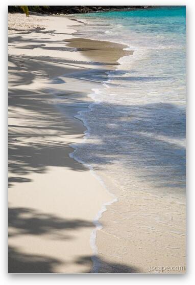 Clean white sand on Salomon Beach Fine Art Metal Print