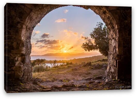 Sunset from Peace Hill Ruins Fine Art Canvas Print