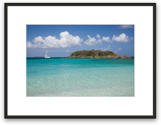 Sailing past Cinnamon Cay Framed Fine Art Print