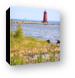 Manistique East Breakwater Lighthouse Canvas Print