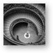 Famous Bramante Spiral Staircase Black and White Metal Print