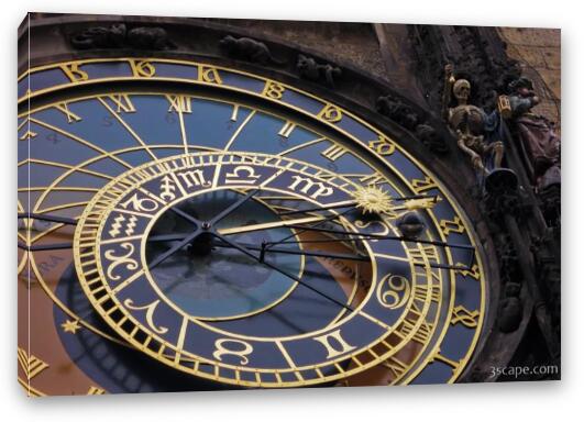Prague Orloj - Astronomical Clock Fine Art Canvas Print