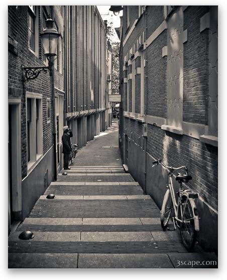 Amsterdam Alley Monochrome Fine Art Print