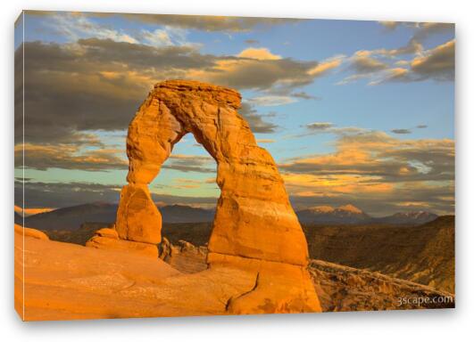 Delicate Arch at Sunset Fine Art Canvas Print