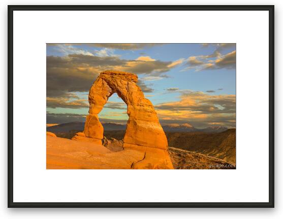 Delicate Arch at Sunset Framed Fine Art Print