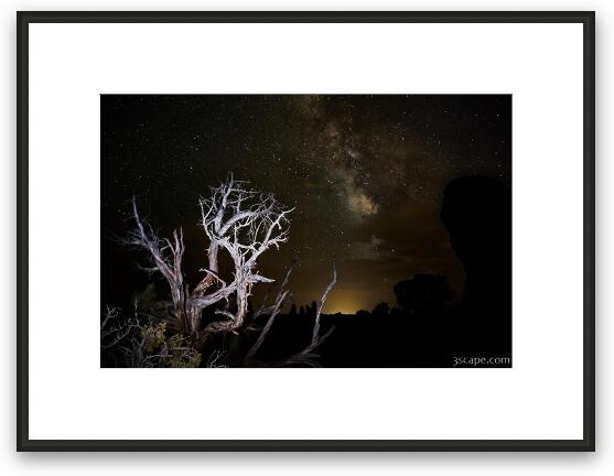 Milky Way over Arches National Park Framed Fine Art Print