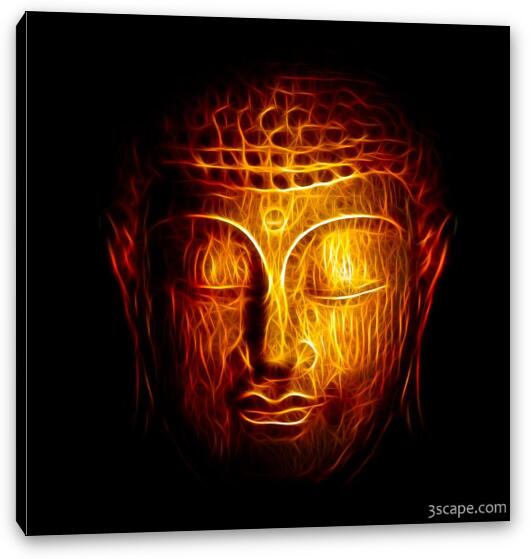 Golden Buddha Abstract Fine Art Canvas Print