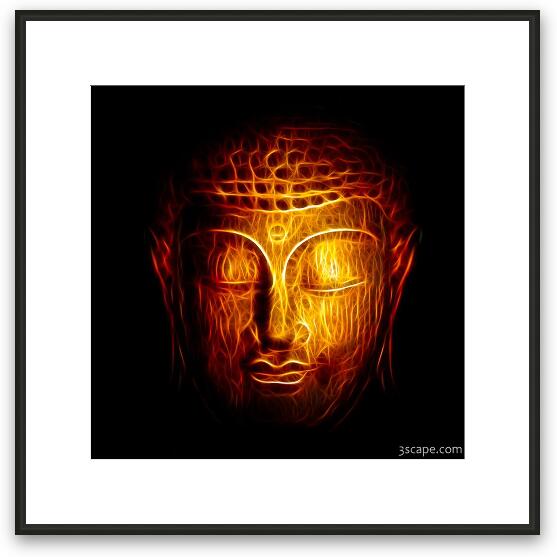 Golden Buddha Abstract Framed Fine Art Print