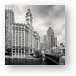 Wrigley Building Chicago Black and White Metal Print