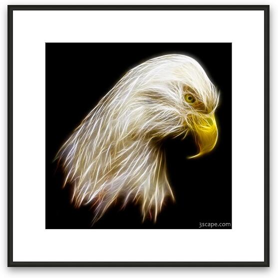 Bald Eagle Fractal Framed Fine Art Print