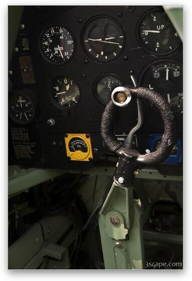 Spitfire Cockpit Fine Art Metal Print