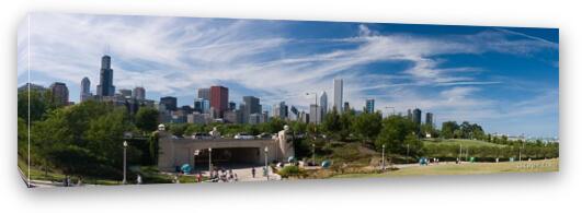 Chicago Grant Park Panoramic Fine Art Canvas Print