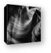 Antelope Canyon Waves Black and White Canvas Print