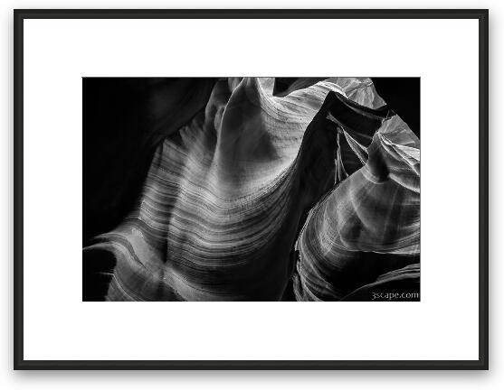 Antelope Canyon Waves Black and White Framed Fine Art Print