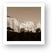 Towers of the Virgin Black and White Panoramic Art Print