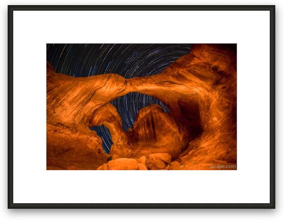 Double Arch Star Trails Framed Fine Art Print