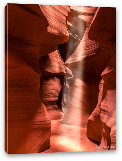 Antelope Canyon Sunbeam Fine Art Canvas Print