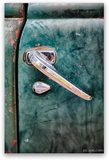 1950 Classic Chevy Pickup Door Handle Fine Art Metal Print