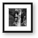 Antelope Canyon Light Beam Black and White Framed Print