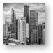 Streeterville From Above Black and White Metal Print