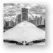 Chicago Skyline from Navy Pier Black and White Metal Print