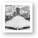 Chicago Skyline from Navy Pier Black and White Art Print