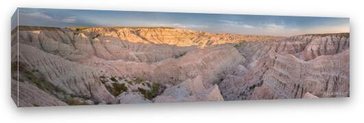 Badlands National Park Color Panoramic Fine Art Canvas Print