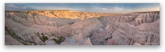 Badlands National Park Color Panoramic Fine Art Metal Print