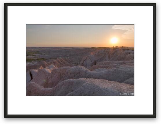 Badlands Overlook Sunset Framed Fine Art Print